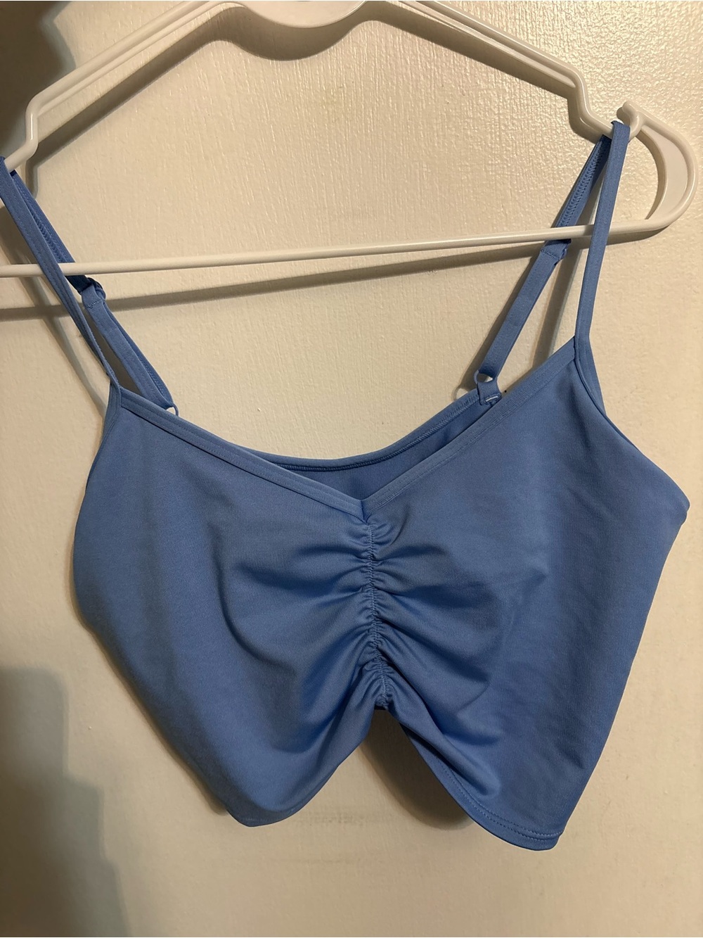 PINK Victoria's Secret Periwinkle Ruched V-Front Tank